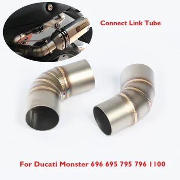 

Motorcycle Exhaust Connect Tube Middle Mid Link Tube Pipe Exhaust System for Ducati Monster 696 695 796 795 1100