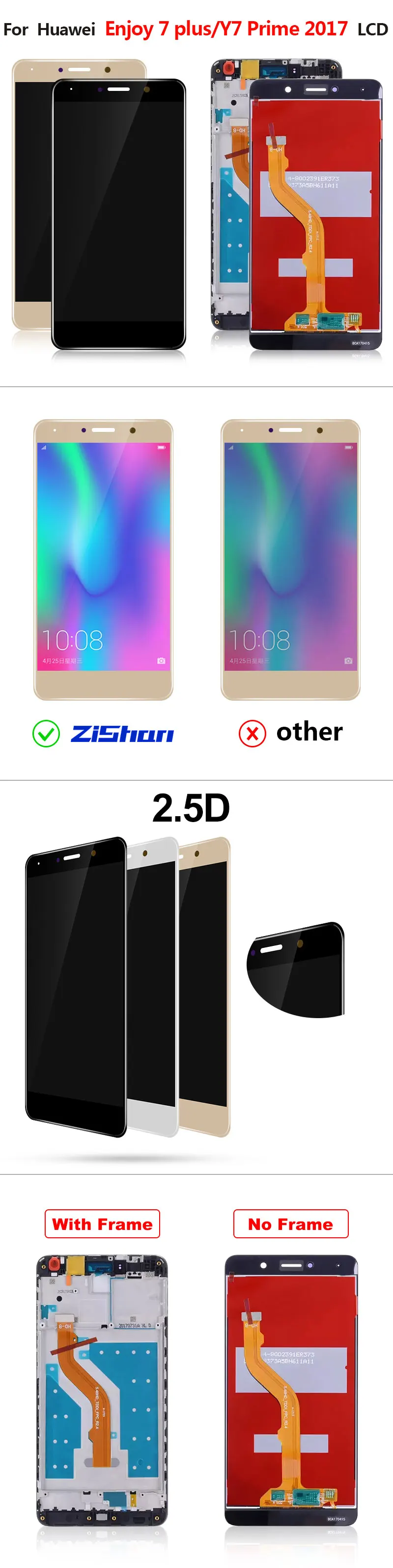Для huawei Y7 Prime lcd Enjoy 7 Plus Nova Lite+ TRT-TL00 LX1 L21X LX3 lcd сенсорный экран дигитайзер Запасные части