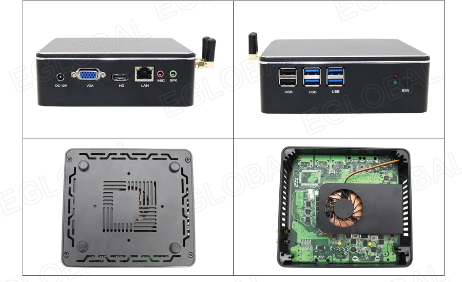 Eglobal NUC портативный мини ПК Intel Core i7 7567U Iris графика 550 размер ладони Мини компьютер двойной дисплей VGA HDMI wifi Bluetooth