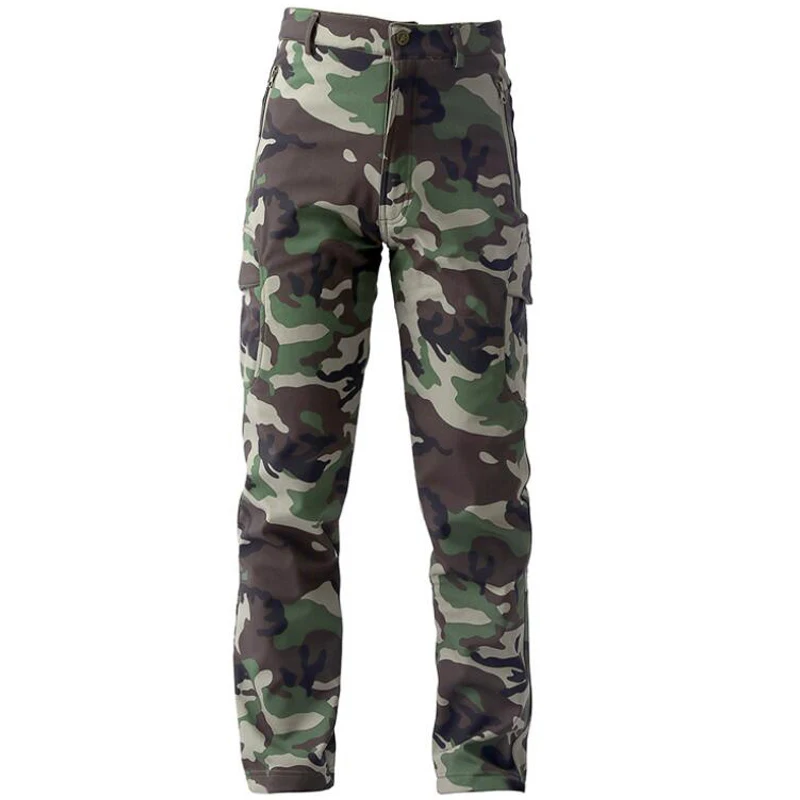 jungle camo TAD Акула кожа на открытом воздухе брюки мужские водонепроницаемые камуфляжные карго охотничьи брюки мужские спортивные штаны для бега тактические флисовые брюки - Цвет: jungle camo