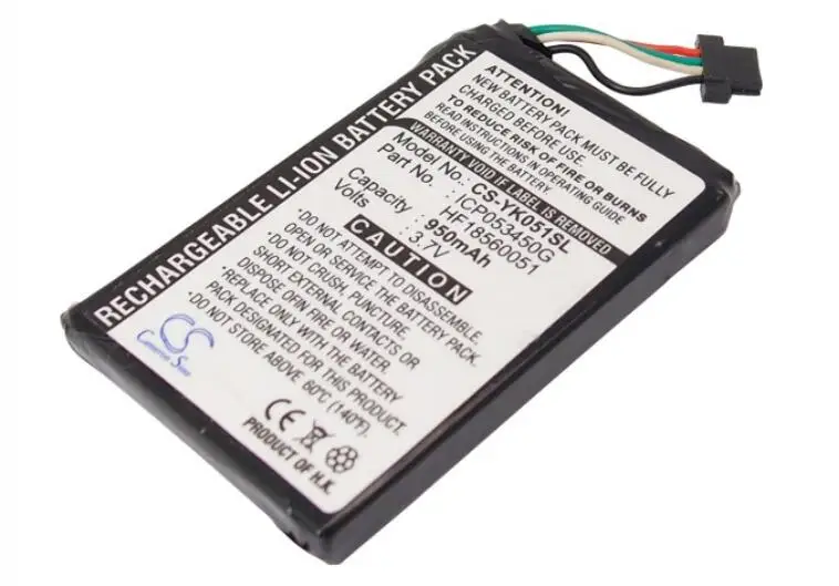 Cameron sino 950 мАч аккумулятор для YAKUMO EazyGo XS PNA EazyGo gps HF18560051 ICP053450G gps, аккумулятор для навигатора