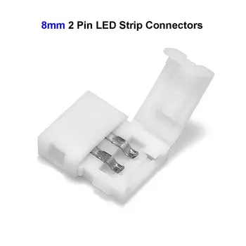10pcs 8mm 2 Pin 10mm LED Connectors 4 Pin RGB Strip Connector Free Welding For SMD 3528 2835 Single Color LED Strip Lights tanie i dobre opinie DelightFire DE(Origin) RoHS 8mm 2 pin led strip connector LED Lighting 8mm 2 pin 3528 led strip connectors lsc0002-010 Dropshipping
