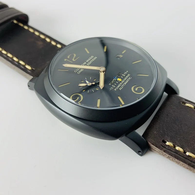 47 мм GMT Часы мужские автоматические 1940 часы мужские 00232 Нержавеющая Сталь военные NATO Desig механические светящиеся часы