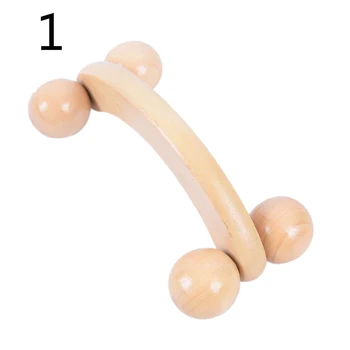 

Handheld 4 Wheels Wooden Body Massage Roller Relieves Pain Stress Relief Health Care