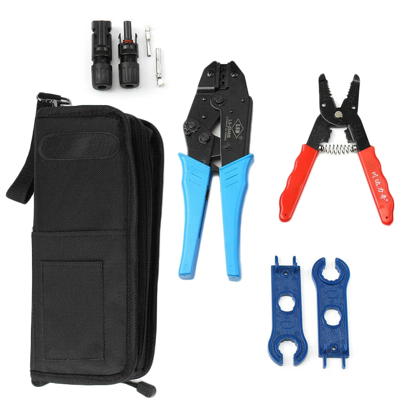 

MC4 PV Solar Wire Crimping Plier Panel Crimping Tools Wire Crimper Solar Crimper Cut Kit With Wire Stripper Crimping Pliers