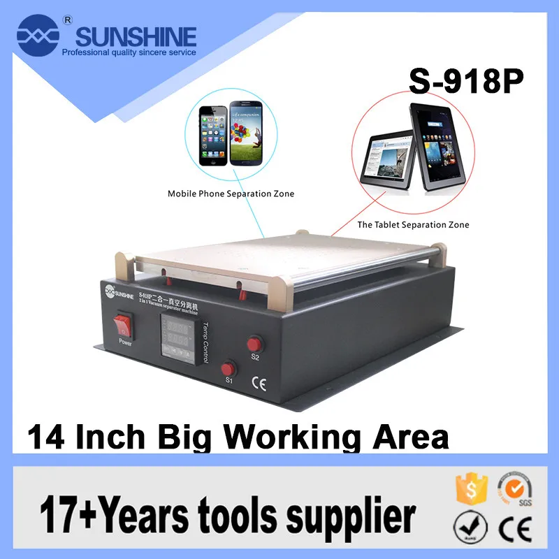 

New S-918P 14 Inch Large Heating Plate Lcd Separator Touch Screen Glass For Mobile Repair