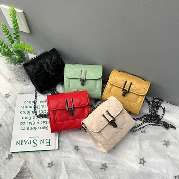 

Bag 2020 New Shoulder Bag Lingge Embroidery Thread Chain Small Square Bag Small Fragrance Mini Crossbody Bag Accessories Bag