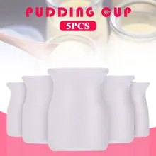 Pudding Cup 5PCS Disposable Party Birthday Summer Plastic Economic Ice Cream Tableware Smoothie Kitchen Wedding Smoothie Cup
