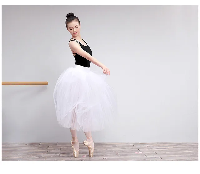 Tutu Danza Classica Donna - Gonna In Tulle Elastica, Bianco, Per Balletto E Feste - Foto 6