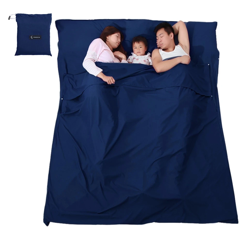 Super Comfortable Special Craft Washed Cotton Sleeping Bag Liner Portable Sleeping Sack Outdoor Camping Hotel Travel Sheet 6