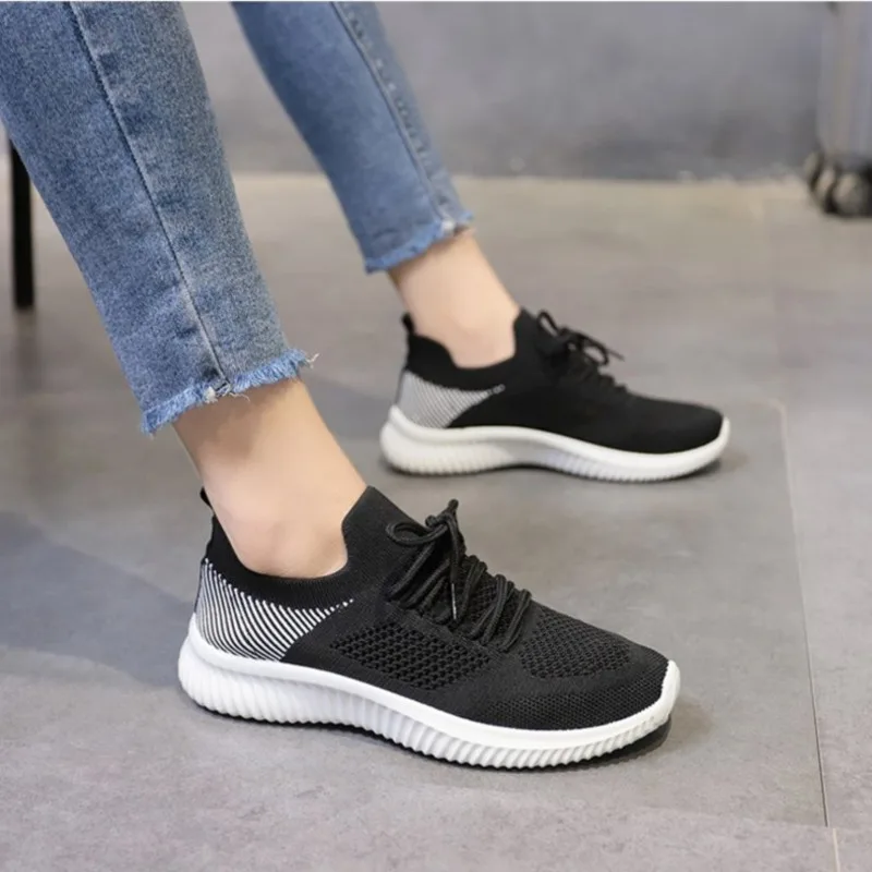 Женская дышащая обувь из сетчатого материала; tenis feminino; Повседневная обувь без застежки; белая легкая женская обувь из вулканизированной кожи; кроссовки; женская обувь