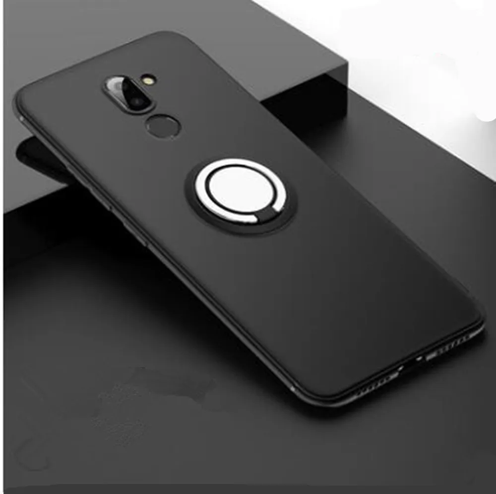 

For Huawei Honor 9X Pro 8X Max Silicone Case Luxury Magnetic Ring Holder Bracket Phone Cases For Huawei Honor 6X 7X 5X 6A 6C Pro