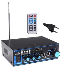 Аудио усилитель мощности домашнее радио музыка стерео USB Bluetooth автомобильный FM HIFI Цифровой Встроенный с пультом дистанционного управления