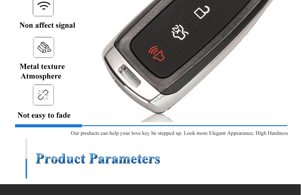 Keyforkess guscio chiave di ricambio per Ford Edge Escape Flex Explorer Taurus 5 pulsanti telecomando Fob custodia custodia FO38 HU101 lama - Hdc01874b1c924eaba1369cb39c1dc55bA