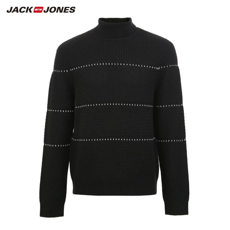JackJones мужской зимний Однотонный свитер с высоким воротом 219324501