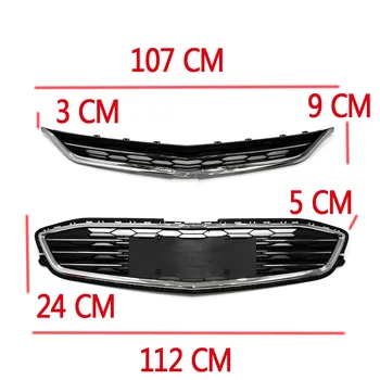 

1SET Upper + Lower Front Hood Bumper Grille Assembly For Chevrolet for Malibu XL 2016 2017 Racing Grills Auto Replacement parts