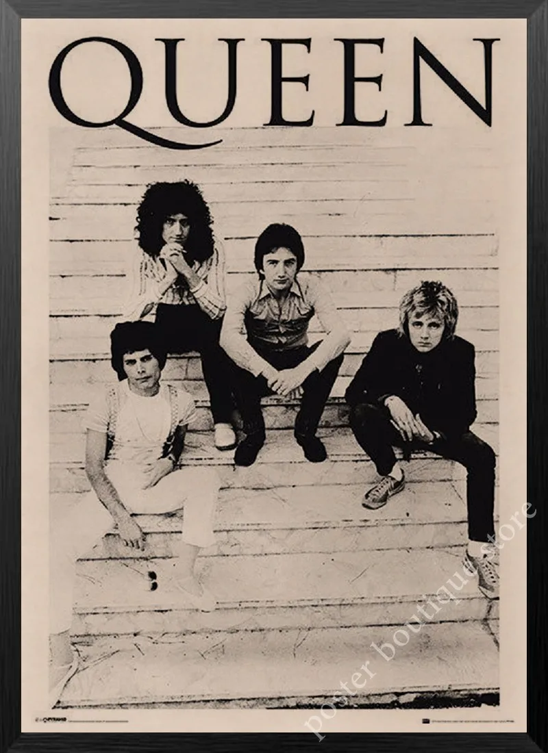 Queen Band музыкальный плакат на крафт-бумаге Фредди Меркьюри, Brian мая винтажная Высококачественная декоративная роспись стены стикер - Цвет: 10