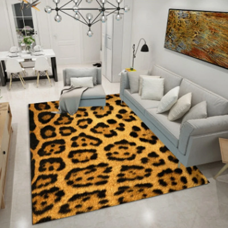 

Geometric Leopard Printed Carpets Area Rugs For Living Room Bedroom Home Decor Parlor Carpet Floor Door Mat Decoartive Tapete