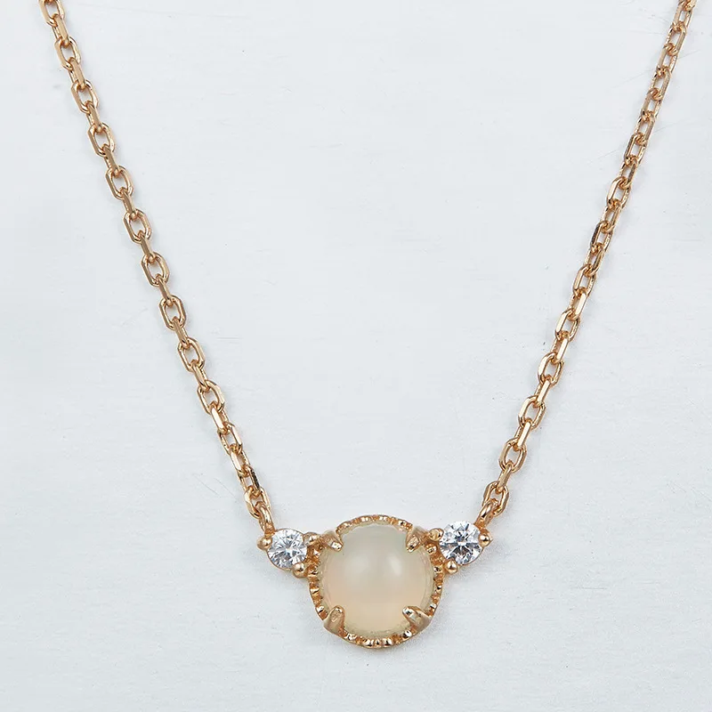 

Japanese-style Light Jewelry Necklace Non-Removable Ao Bao Necklace Women's Gold Plated Simple 925 Sterling Choker Jewelry