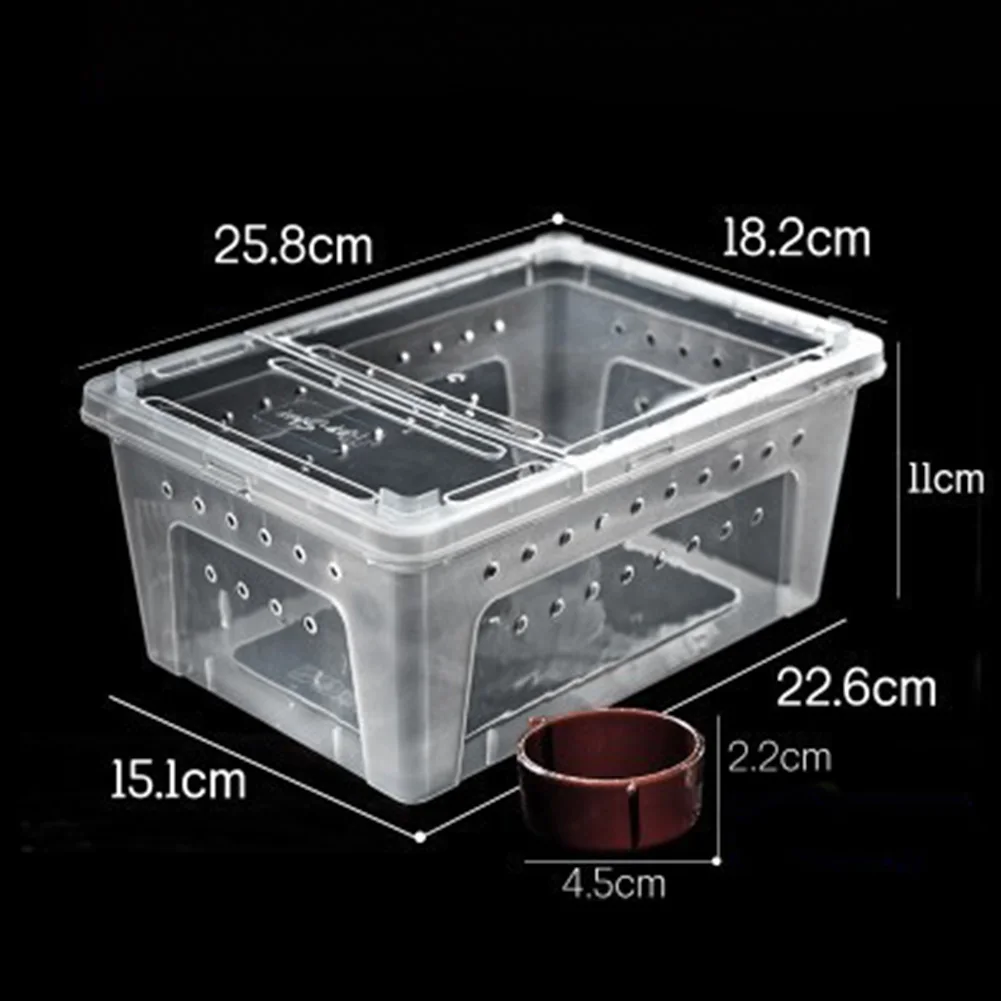 Пластиковый матовый контейнер для кормления рептилий ящерица паук инкубационный контейнер