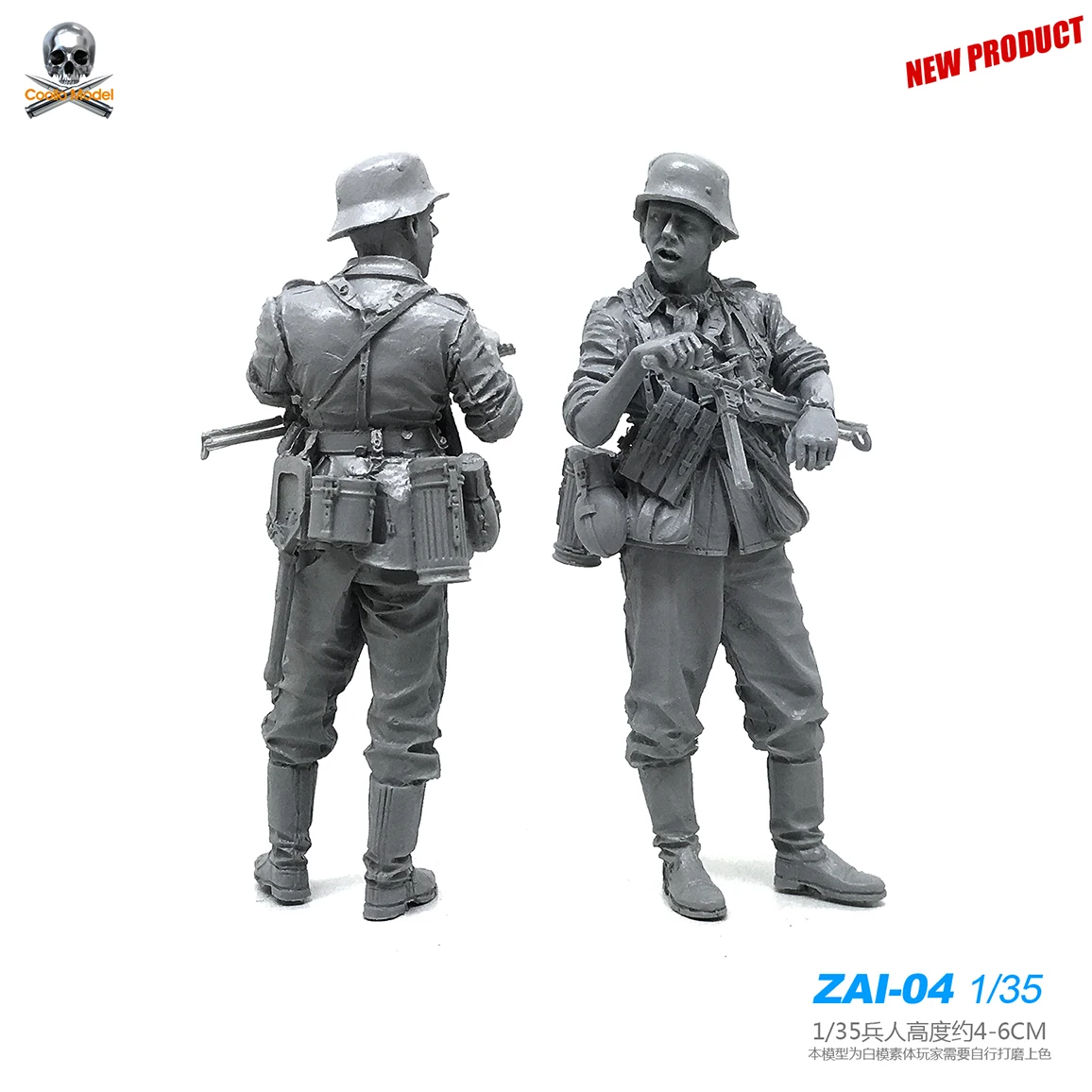 

1/35 резиновые наборы немецкая пехота Submachine Gunner 1/35 Смола Солдат Zai-04