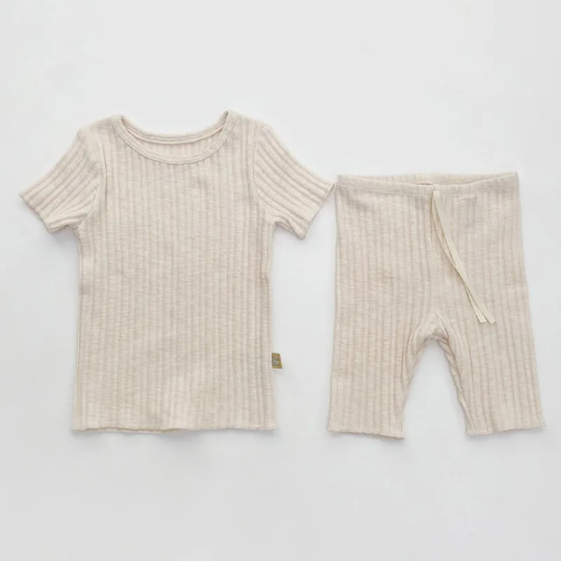 Summer Newborn Baby Boy Clothes Set Soft Cotton T Shirt + Shorts Pants 2pcs Kids Girls Outfits Children Clothing Set