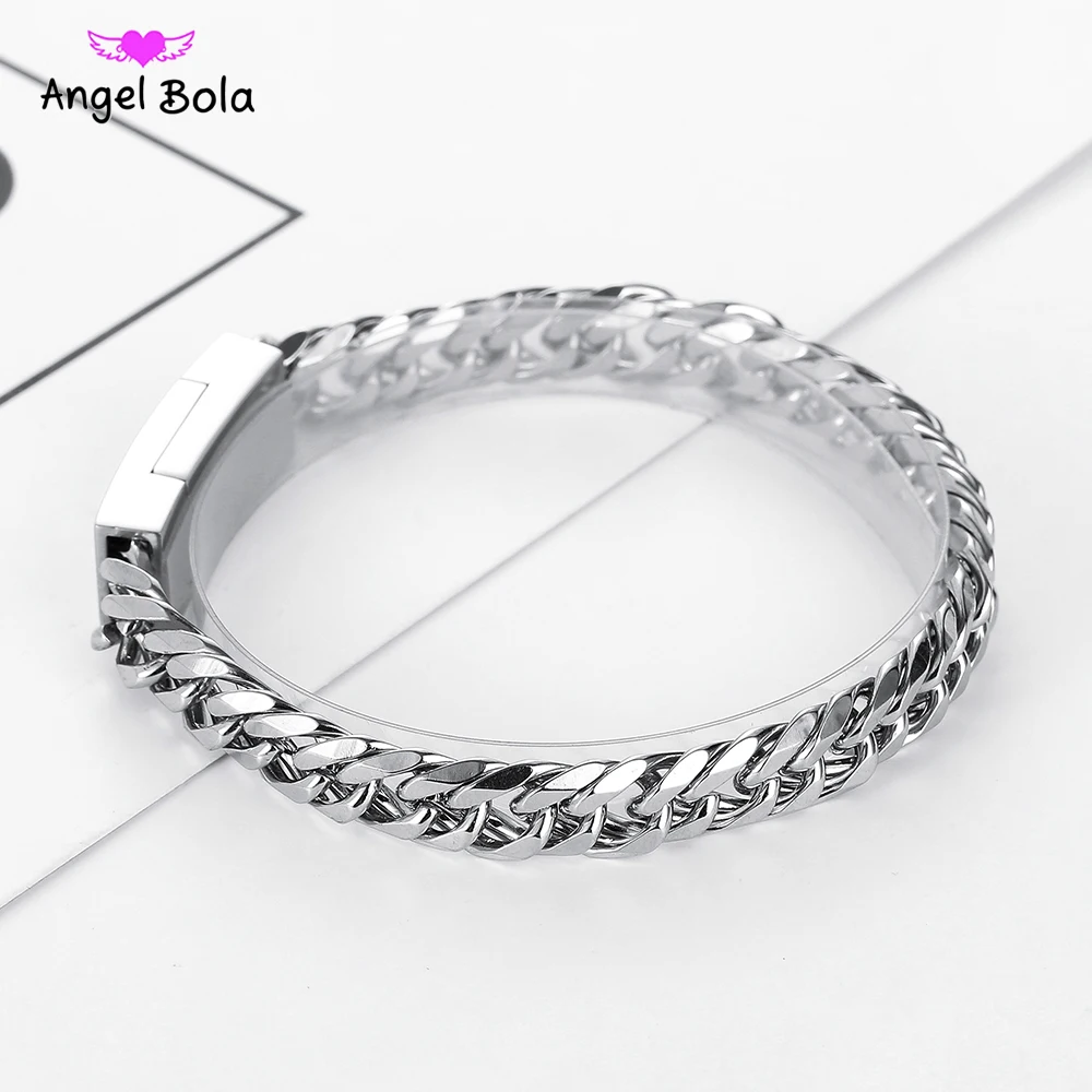 Браслет Будды браслет Майами, кубинская сеть Для мужчин Нержавеющая сталь панцирная цепь Браслеты в байкерском стиле в стиле «хип-хоп» Для Мужчин, Ювелирные изделия в качестве подарка