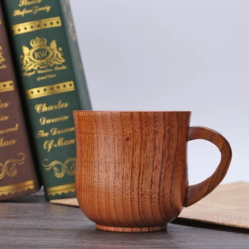 

Jujube Wooden Mug Classical Environmental Protection Coffee Beer Juice Tea Cup for Household Kitchen Easy Supplies