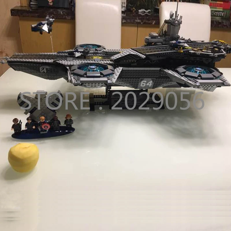 07043 Супер Герои щит Helicarrier 3057 шт Модели Строительные блоки комплекты кирпичей мальчик игрушки совместимы с bela 76042