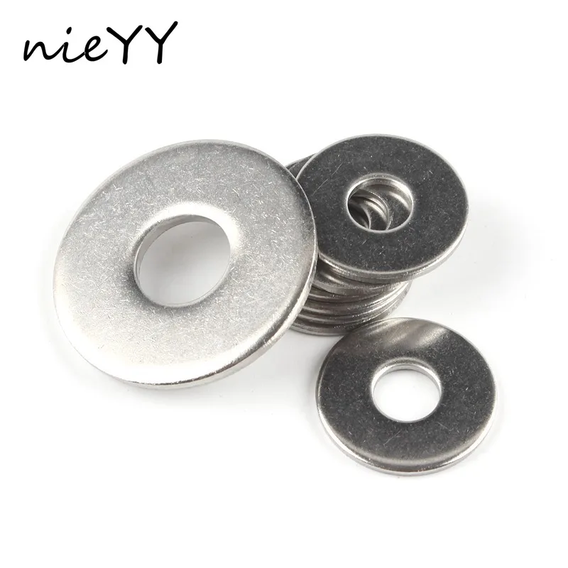 

5/10/20/100pcs GB97 M1.6 M2 M2.5 M3 M3.5 M4 M5 M6 M8 M10 M12 304 Stainless Steel Flat Washer Large Gasket Meson Ring For Bolt