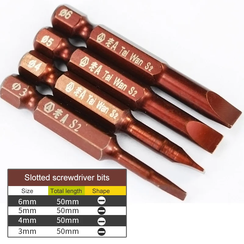 Биты для отвертки LAOA звездообразный шлицевой Electic S2 T15/T20/T25/T30 S3mm/4mm/5mm/6mm 1