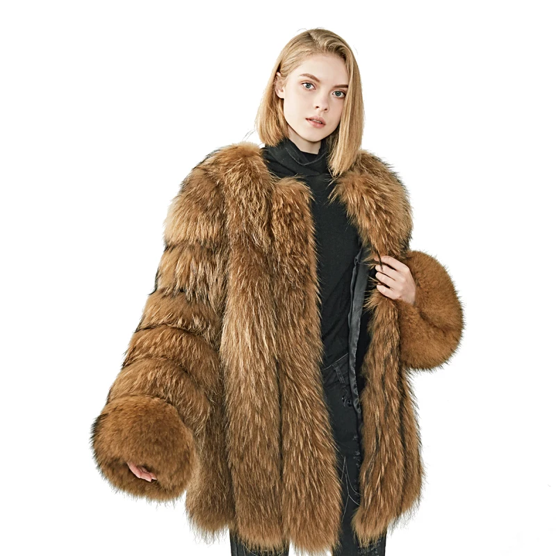 MAOMAOFUR пальто из натурального меха енота женская зимняя теплая куртка из натурального меха женская одежда с длинными рукавами высокого качества пальто из натурального меха