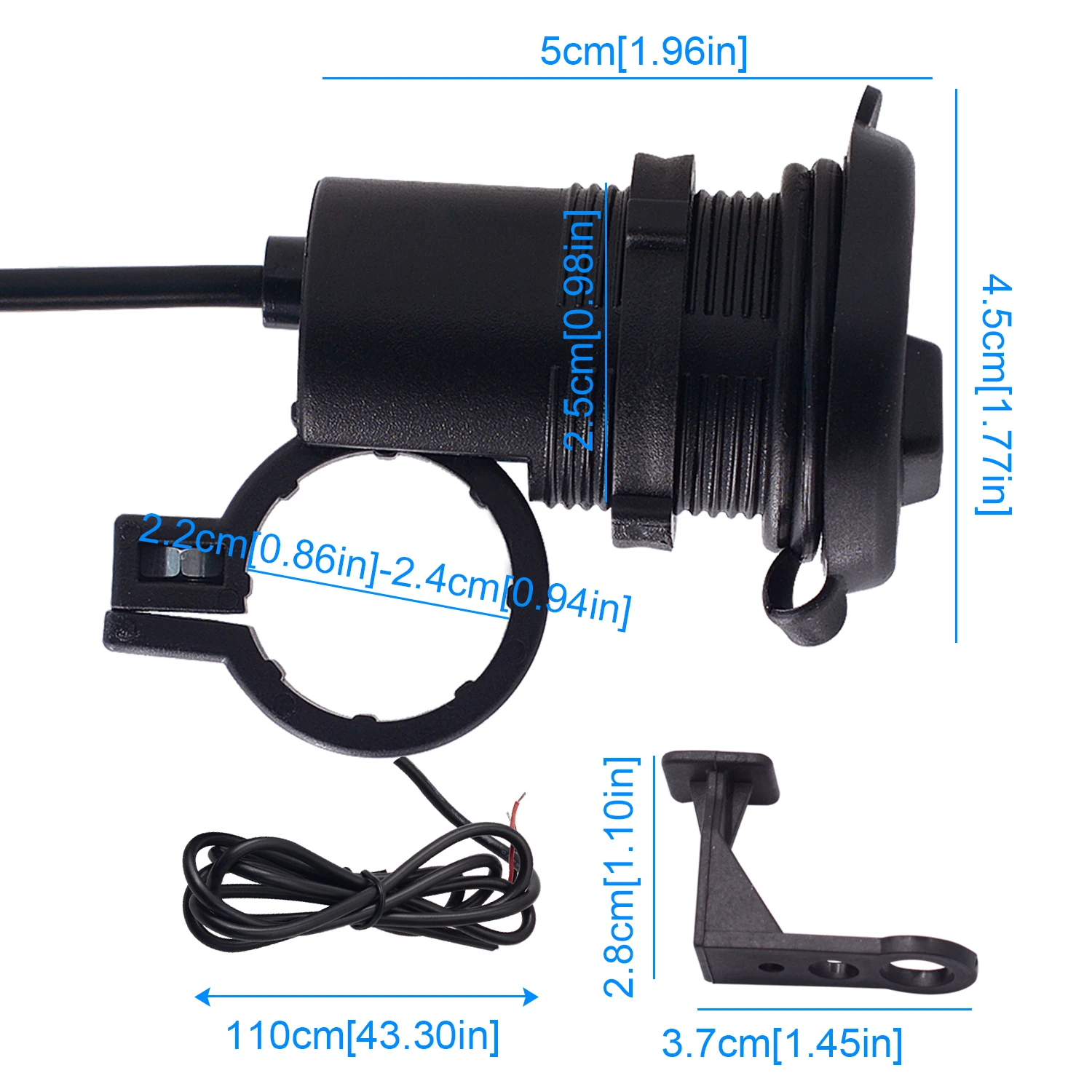 12V USB мотоцикл Зарядное устройство Мощность розетка адаптер Водонепроницаемый с