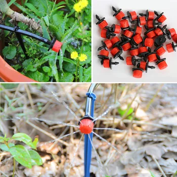 

100pcs Adjustable Micro Drip Irrigation Watering Drippers Accessories