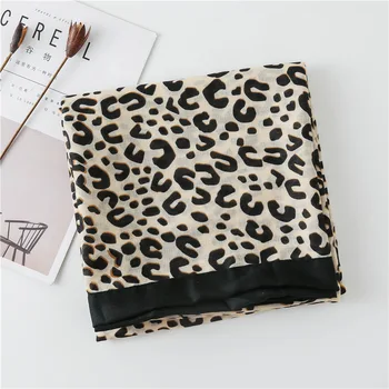 

2020 шарф женский foulard femme women autumn Spain style designer long leopard hijab scarf Neck Headband
