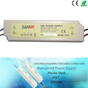 

Lighting Transformers Adapter High quality led Driver 12V/24V 12W/20W/35W/60W/75W/100W/120W/150W 100-240V for 5050 LED light