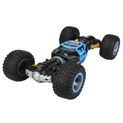 4WD 2,4G One Key трансформация Двусторонняя RC машина Рок Гусеничный пульт дистанционного управления игрушечные машинки на радиоуправлении светодиодные игрушки для подарков - Цвет: Синий