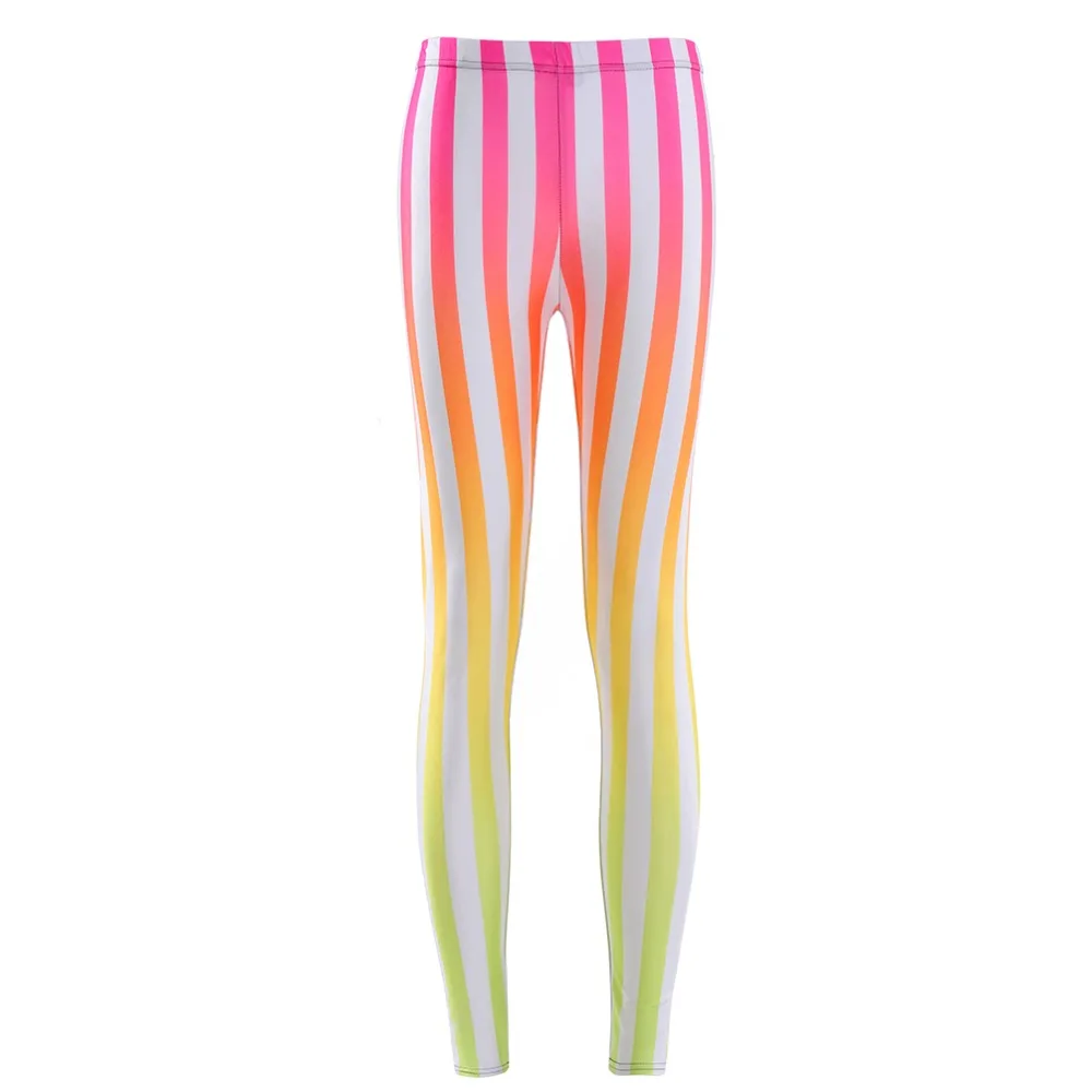 LOTUS Polyester Stripe Pattern Printing Casual Summer Elastic Force Leggings Outdoor Sporting Autumn Workout Breathable Leggings