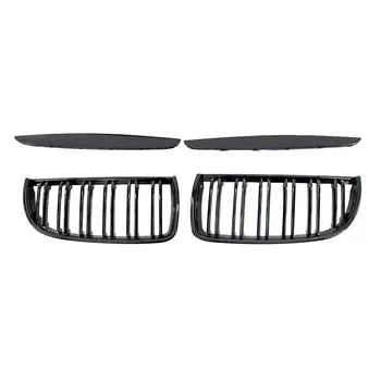 

Car Front Bumper Kidney Grille Double Line Racing Grills Black Front Ram Front Grill Cover Front Right And Left Car Grilles