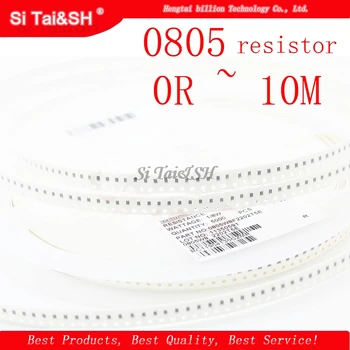 

100Pcs 0805 SMD 1/8W chip resistor 0R ~ 10M 0 10R 100R 220R 330R 470R 1K 4.7K 10K 47K 100K 0 10 100 330 470 ohm
