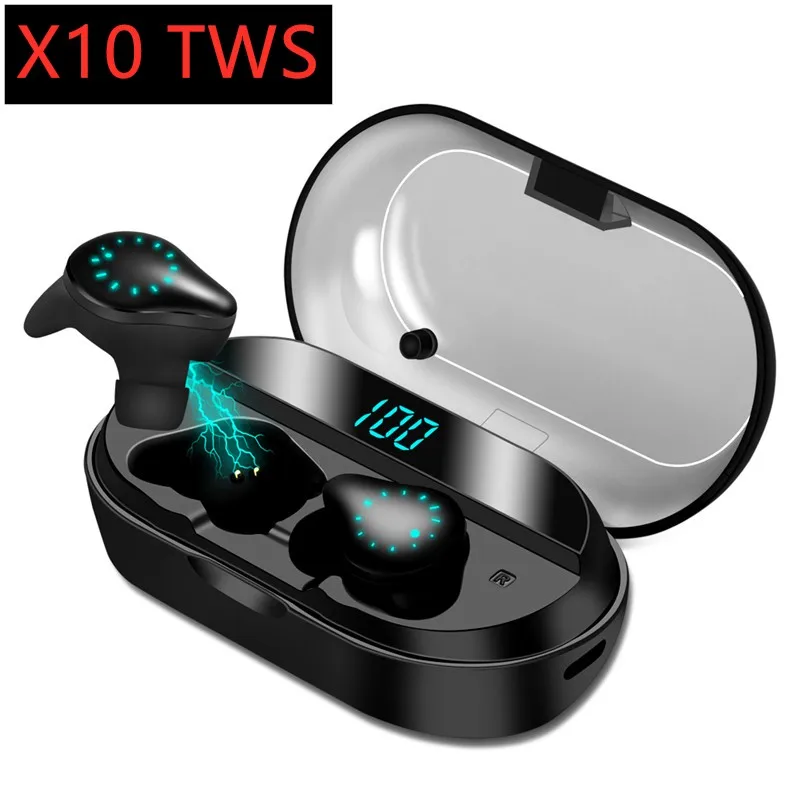 TWS Bluetooth V5.0 HIFI Беспроводные наушники 8D стерео спортивные наушники гарнитура с зарядной коробкой микрофон для iPhone Xiaomi
