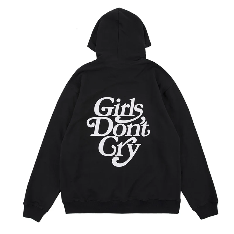 Толстовка с принтом «Girl Don't Cry» Xxxtentacion для мужчин и женщин, Harajuku, «Stranger Things», Sudadera, Hombre, толстовки, большие размеры, в стиле хип-хоп - Цвет: Черный