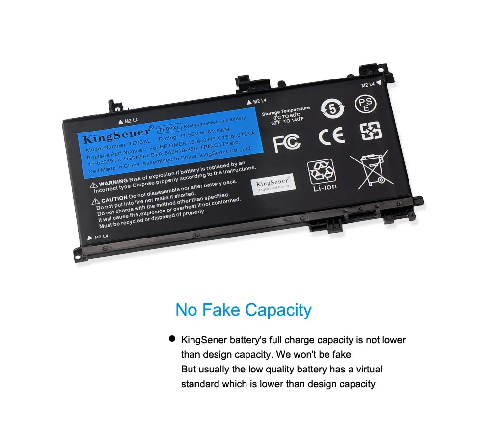 Kingsener-bateria do Portátil para hp Te03xl 15-bc011tx 15-bc012tx 15-bc013tx 15-ax015tx Ax017tx Tpn-q173 849910850 - Imagem 6