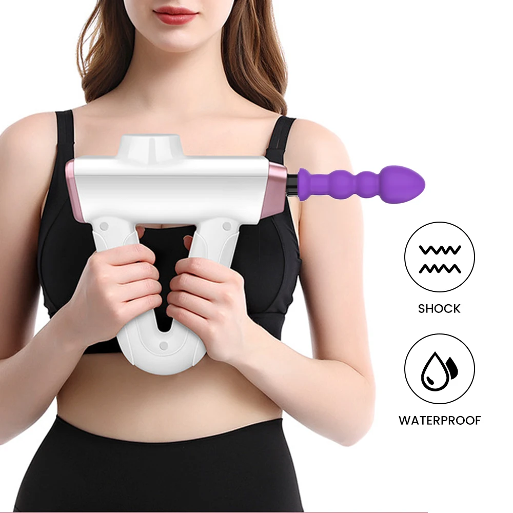 Universal Fascia Gun Massage Head Multi Speed Vibrating Massage Wand For Body Therapy Muscle Recovery Silicone Stick Accessories