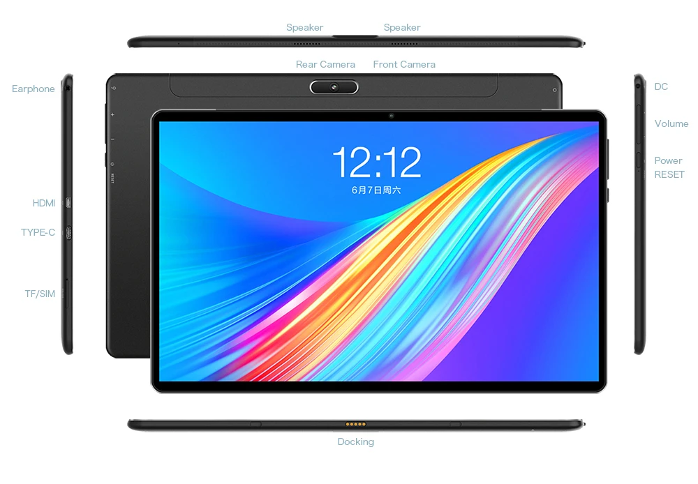 Teclast M16 11,6 дюймовый 4G Phablet Android 8,0 планшетный ПК MT6797(X27) 2,6 GHz Decore cpu 4GB 128GB 8.0MP+ 2.0MP двойная камера