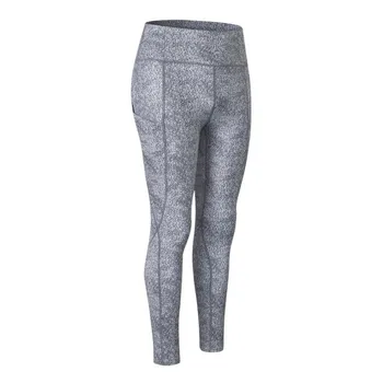 

Women's Tight Sports Pants Fitness Printed High Waist Sweatpants High Elastic Quick-drying Pants With Pocket YJ