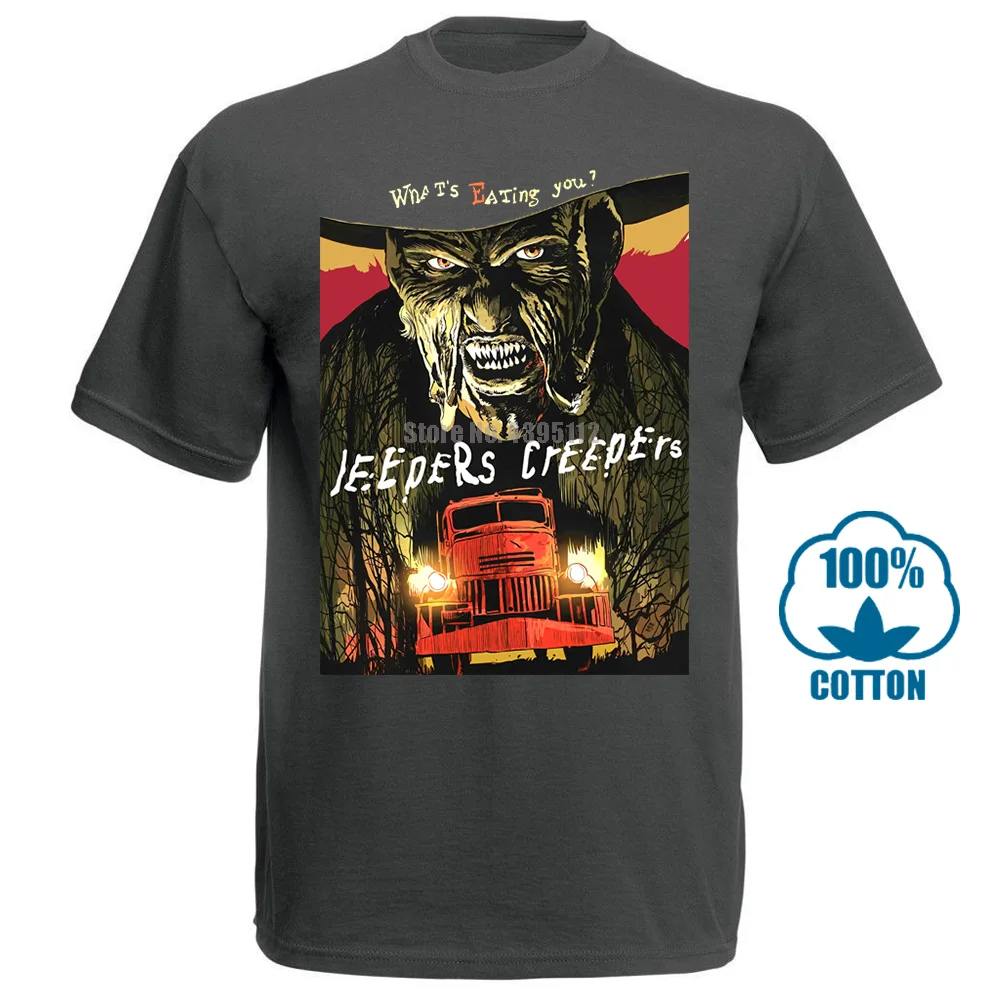 Jeepers Криперс фильм футболка ужас культ - Цвет: Темно-серый