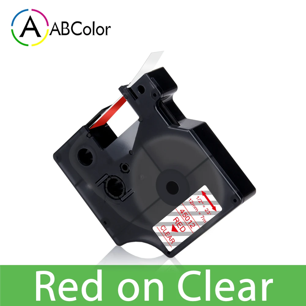 Premium Black on White Label Tape, 12mm,