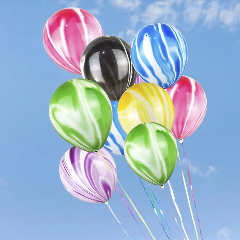 10PCS12Inch Агат мрамор воздушные шарики с нарисованными облаками латекс детский воздушный шар вечерние игрушки тема Декор поставки День