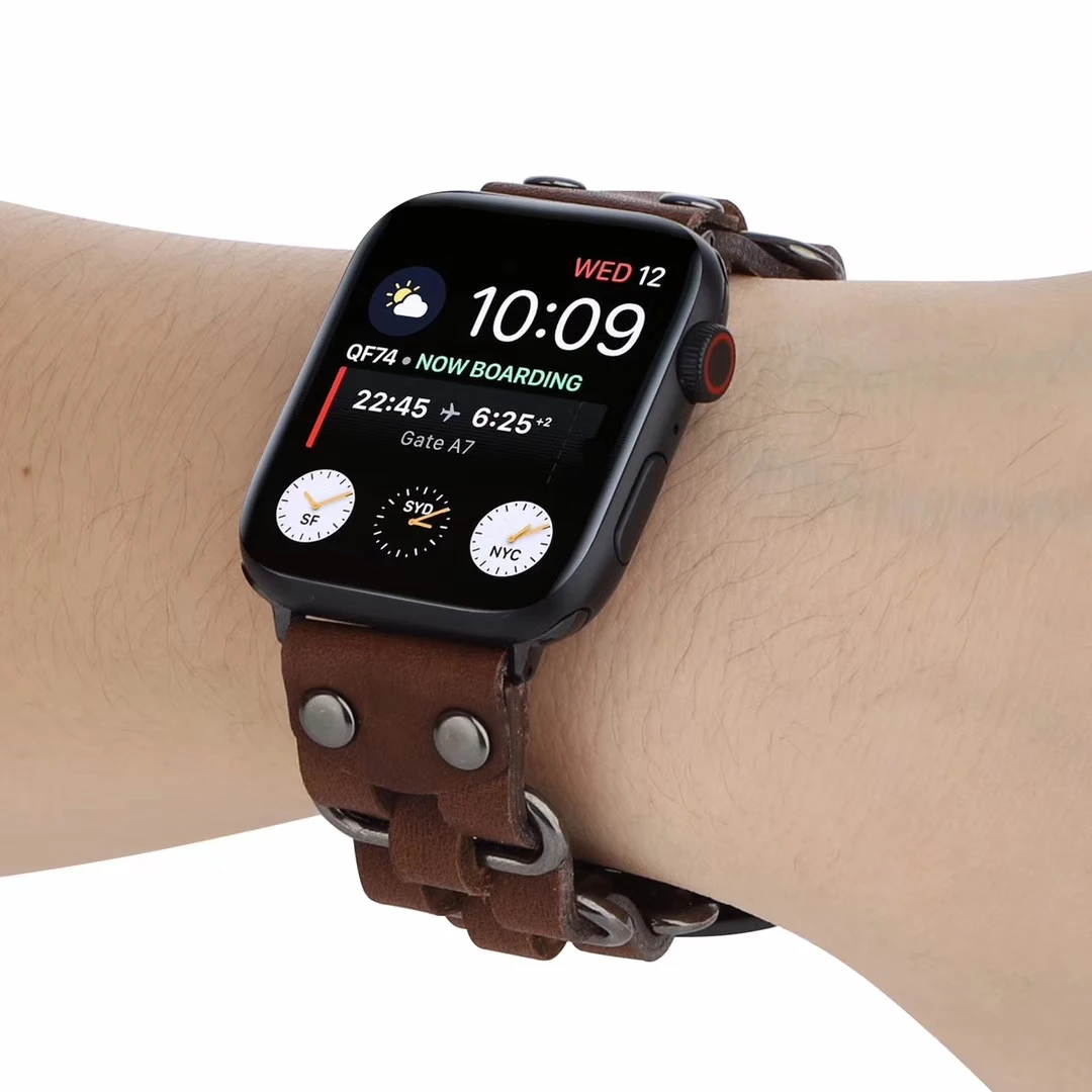 Ремешок из натуральной кожи для Apple watch series 5 4 40 мм 44 мм ремешок для iWatch 3 2 1 38 мм 42 мм браслет петля Blet ремешок для часов